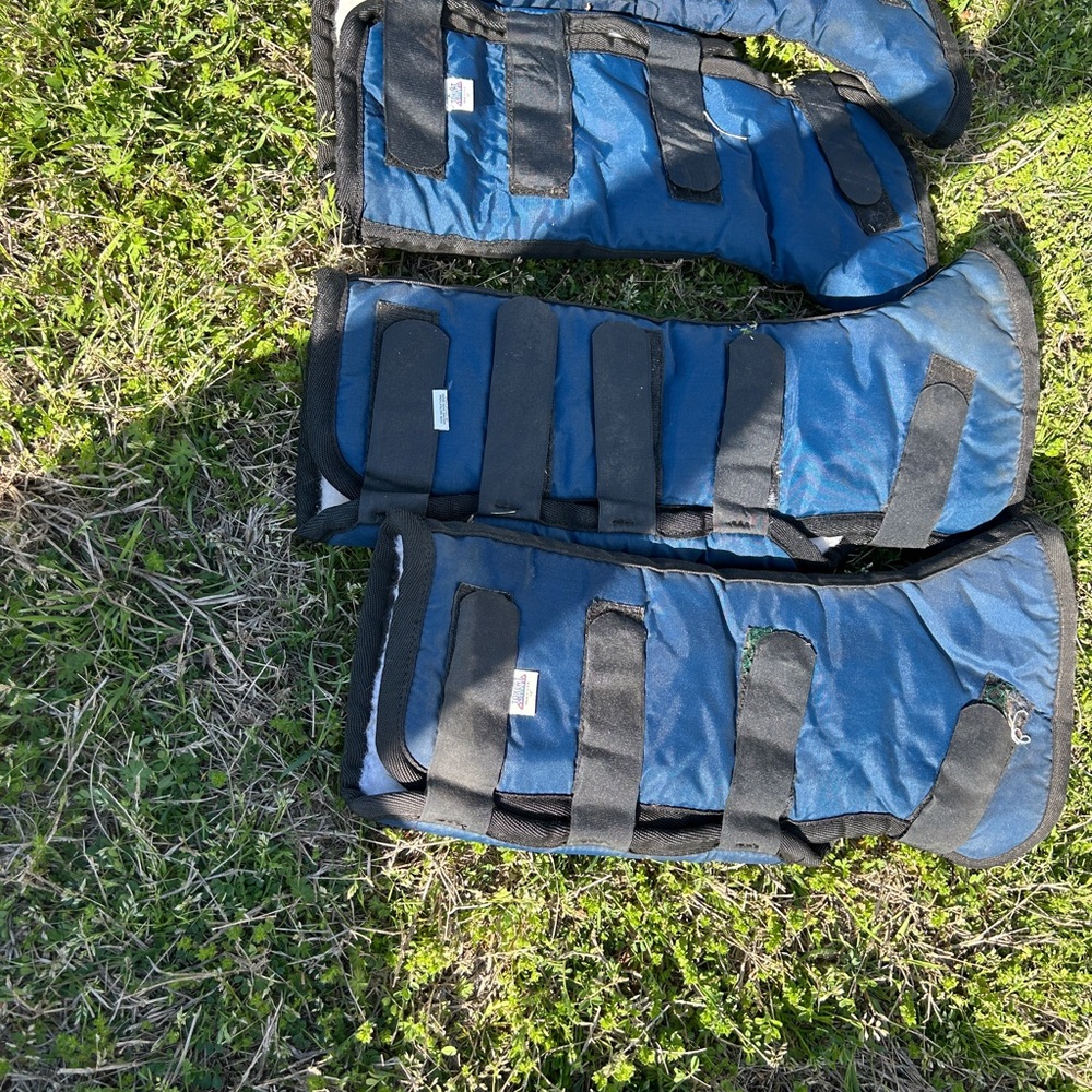 Blue and Black Horse Leg Wraps